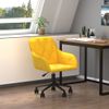 Silla De Masaje | Silla De Gaming Giratoria De Terciopelo Amarillo Cfw789961