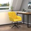 Silla De Masaje | Silla De Gaming Giratoria De Terciopelo Amarillo Cfw789962