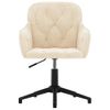 Silla De Masaje | Silla De Gaming Giratoria De Terciopelo Color Crema Cfw789963