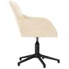 Silla De Masaje | Silla De Gaming Giratoria De Terciopelo Color Crema Cfw789963