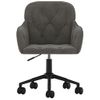 Silla De Masaje | Silla De Gaming Giratoria De Terciopelo Gris Oscuro Cfw789969