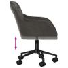 Silla De Masaje | Silla De Gaming Giratoria De Terciopelo Gris Oscuro Cfw789969