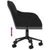 Silla De Masaje | Silla De Gaming Giratoria De Terciopelo Negro Cfw789973