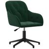 Silla De Masaje | Silla De Gaming Giratoria De Terciopelo Verde Oscuro Cfw789982