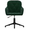 Silla De Masaje | Silla De Gaming Giratoria De Terciopelo Verde Oscuro Cfw789982