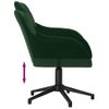 Silla De Masaje | Silla De Gaming Giratoria De Terciopelo Verde Oscuro Cfw789982