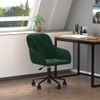 Silla De Masaje | Silla De Gaming Giratoria De Terciopelo Verde Oscuro Cfw789983