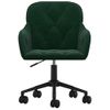 Silla De Masaje | Silla De Gaming Giratoria De Terciopelo Verde Oscuro Cfw789983