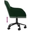 Silla De Masaje | Silla De Gaming Giratoria De Terciopelo Verde Oscuro Cfw789983