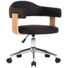 Silla De Masaje | Silla De Gaming Giratoria Madera Curvada Cuero Sintético Negro Cfw789987