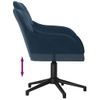 Silla De Masaje | Silla De Gaming Giratoria Terciopelo Azul Cfw789997