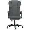 Silla De Masaje | Silla De Gaming Reclinable De Tela Gris Oscuro Cfw790042