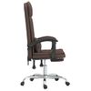 Silla De Masaje | Silla De Gaming Reclinable Masaje Cuero Sintético Marrón Cfw790053