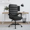 Silla De Masaje | Silla De Gaming Reclinable Masaje Cuero Sintético Negro Cfw790057