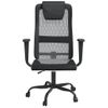 Silla De Masaje | Silla De Gaming Tela De Malla Y Cuero Sintético Gris Y Negro Cfw790063