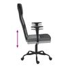 Silla De Masaje | Silla De Gaming Tela De Malla Y Cuero Sintético Gris Y Negro Cfw790063