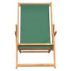 Sillón De Playa| Silla De Playa Plegable De Madera Maciza De Teca Verde Cfw790097