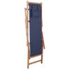 Sillón De Salón | Silla De Playa Plegable De Tela Y Estructura De Madera Azul Cfw790098