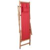 Sillón De Salón | Silla De Playa Plegable De Tela Y Estructura De Madera Roja Cfw790102