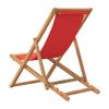 Sillón De Playa| Silla De Playa Plegable Madera Maciza De Teca Rojo Cfw790111