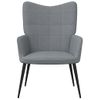 Sillón De Salón | Silla De Relajación Con Reposapiés Tela Gris Claro Cfw790124