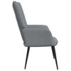 Sillón De Salón | Silla De Relajación Con Reposapiés Tela Gris Claro Cfw790124