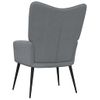 Sillón De Salón | Silla De Relajación Con Reposapiés Tela Gris Claro Cfw790124