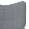 Sillón De Salón | Silla De Relajación Con Reposapiés Tela Gris Claro Cfw790124