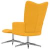 Sillón De Salón | Silla De Relajación Con Reposapiés Terciopelo Amarillo Mostaza Cfw790129