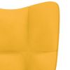 Sillón De Salón | Silla De Relajación Con Reposapiés Terciopelo Amarillo Mostaza Cfw790129