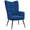 Sillón De Relax | Silla De Relax | Silla De Relajación Con Reposapiés Terciopelo Azul Cfw790131