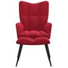 Sillón De Relax | Silla De Relax | Silla De Relajación Con Reposapiés Terciopelo Rojo Tinto Cfw790140