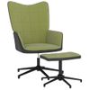 Sillón De Relax | Silla De Relax | Silla De Relajación Con Reposapiés Terciopelo Y Pvc Verde Claro Cfw790148