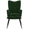 Sillón De Relax | Silla De Relax | Silla De Relajación Con Taburete Terciopelo Verde Oscuro Cfw790153