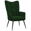 Sillón De Relax | Silla De Relax | Silla De Relajación Con Taburete Terciopelo Verde Oscuro Cfw790153