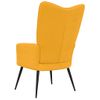 Sillón De Salón | Silla De Relajación De Terciopelo Amarillo Mostaza Cfw790158