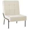 Sillón De Relax | Silla De Relax | Silla De Relajación De Terciopelo Crema Blanca 65x79x87 Cm Cfw790163