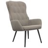 Sillón De Relax | Silla De Relax | Silla De Relajación De Terciopelo Gris Claro Cfw790166