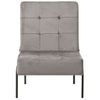 Sillón De Relax | Silla De Relax | Silla De Relajación De Terciopelo Gris Claro 65x79x87 Cm Cfw790167