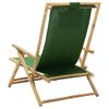 Silla De Relax | Silla De Relax | Silla De Relajación Reclinable De Bambú Y Tela Verde Cfw790193