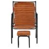 Silla De Relax | Silla De Relax | Silla De Relajación Reposabrazos Y Reposapiés Cuero Auténtico Marrón Cfw790194