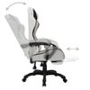 Silla Gaming | Silla De Oficina | Silla Gamer Ergonomica Con Luces Led Rgb Cuero Sintético Negro Y Blanco Cfw790210