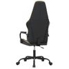 Silla Gaming | Silla De Oficina | Silla Gamer Ergonomica Con Masaje Cuero Sintético Dorado Y Negro Cfw790217