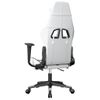 Silla Gaming | Silla De Oficina | Silla Gamer Ergonomica Con Reposapiés Cuero Sintético Blanco Negro Cfw790228