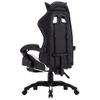 Silla Gaming | Silla De Oficina | Silla Gamer Ergonomica Con Reposapiés Cuero Sintético Blanco Y Negro Cfw790232