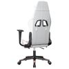 Silla Gaming | Silla De Oficina | Silla Gamer Ergonomica Con Reposapiés Cuero Sintético Blanco Y Rosa Cfw790233