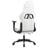 Silla Gaming | Silla De Oficina | Silla Gamer Ergonomica Con Reposapiés Cuero Sintético Blanco Y Rosa Cfw790234