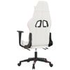 Silla Gaming | Silla De Oficina | Silla Gamer Ergonomica Con Reposapiés Cuero Sintético Blanco Y Rosa Cfw790235