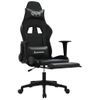 Silla Gaming | Silla De Oficina | Silla Gamer Ergonomica Con Reposapiés Cuero Sintético Negro Cfw790238