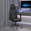 Silla Gaming | Silla De Oficina | Silla Gamer Ergonomica Con Reposapiés Cuero Sintético Negro Cfw790239